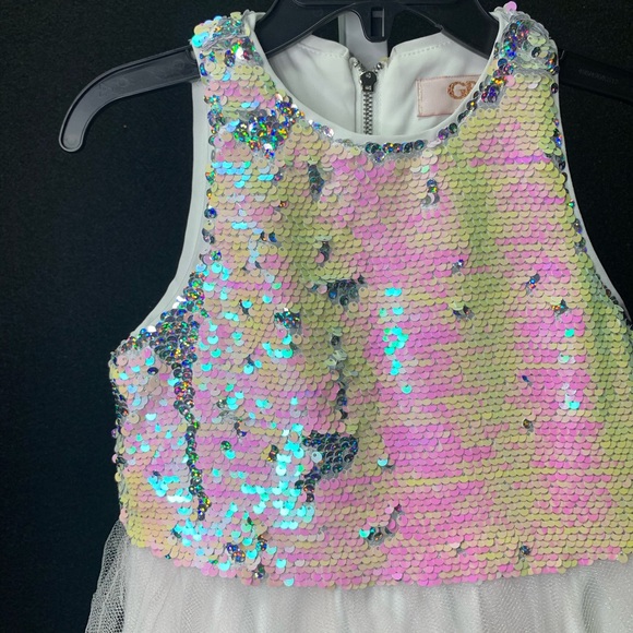 GB Girls Reversible-Sequin/Tulle Fit-And-Flare - Picture 6 of 10